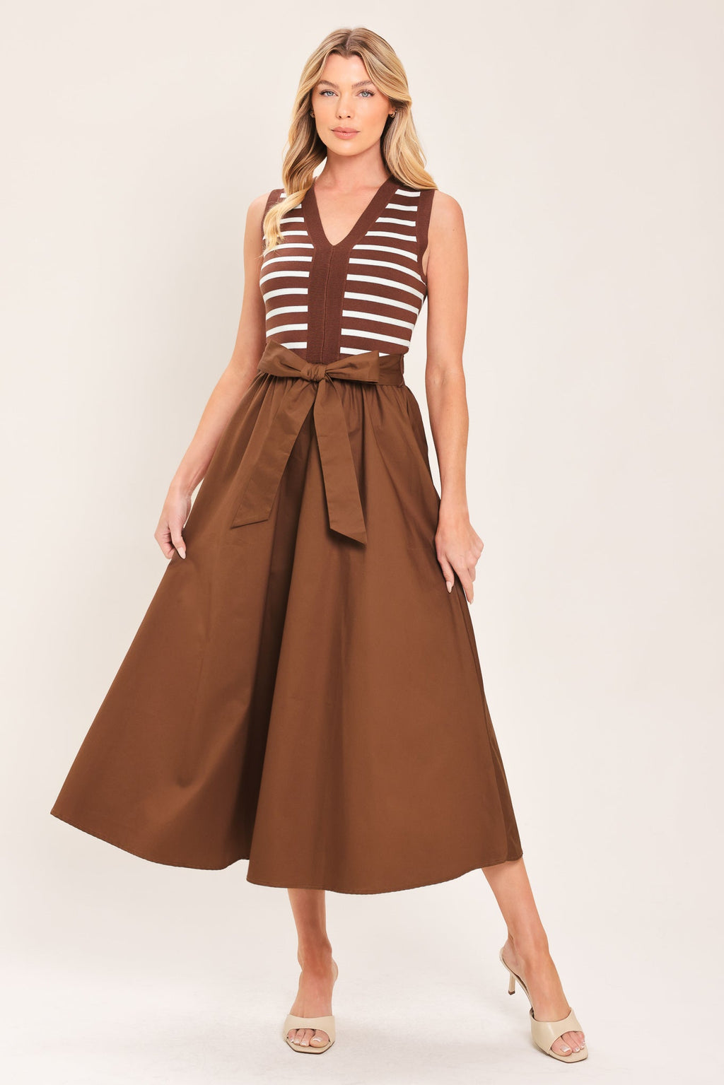 Espresso Sailor Sweater Midi Dress