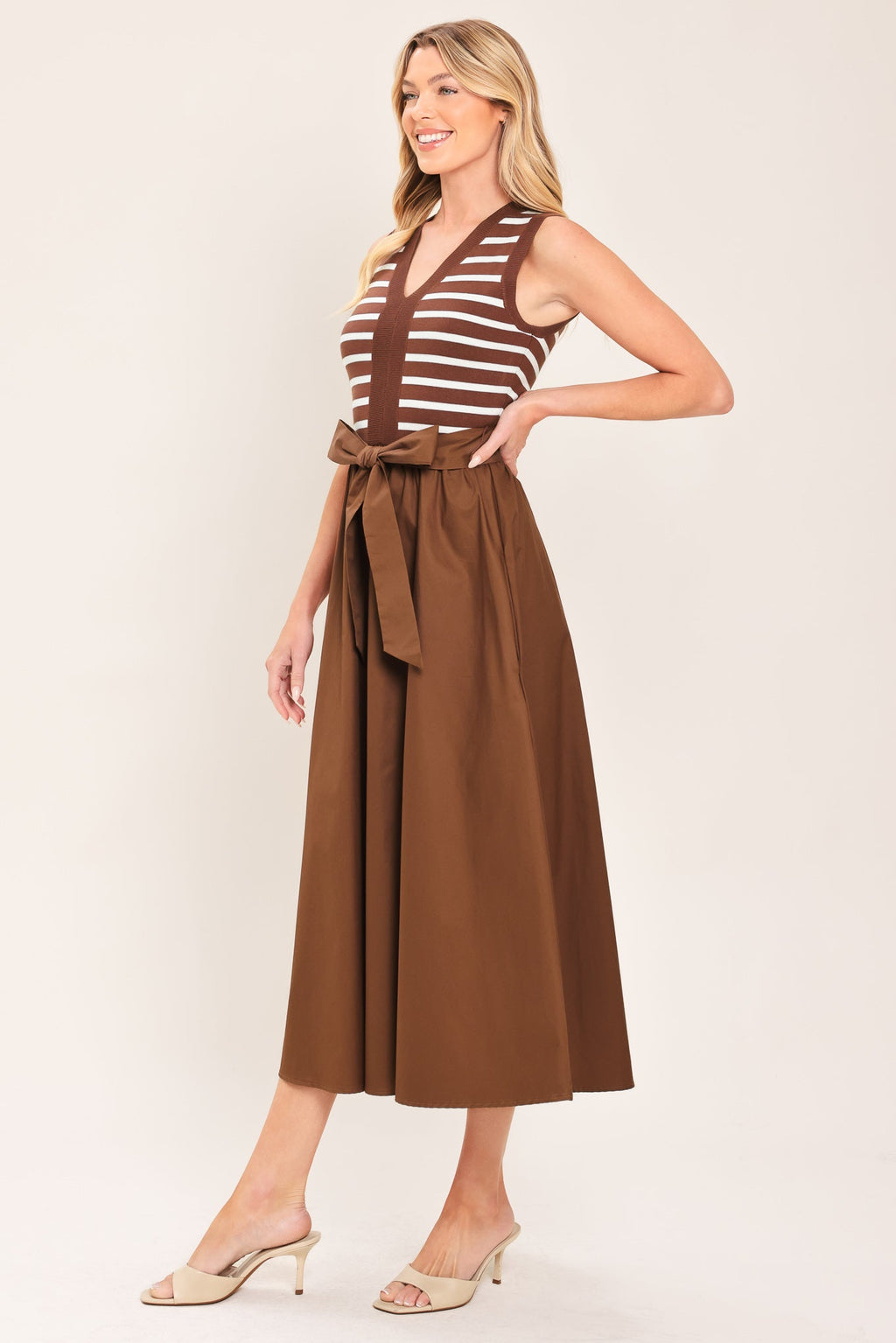 Espresso Sailor Sweater Midi Dress