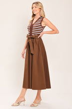 Espresso Sailor Sweater Midi Dress