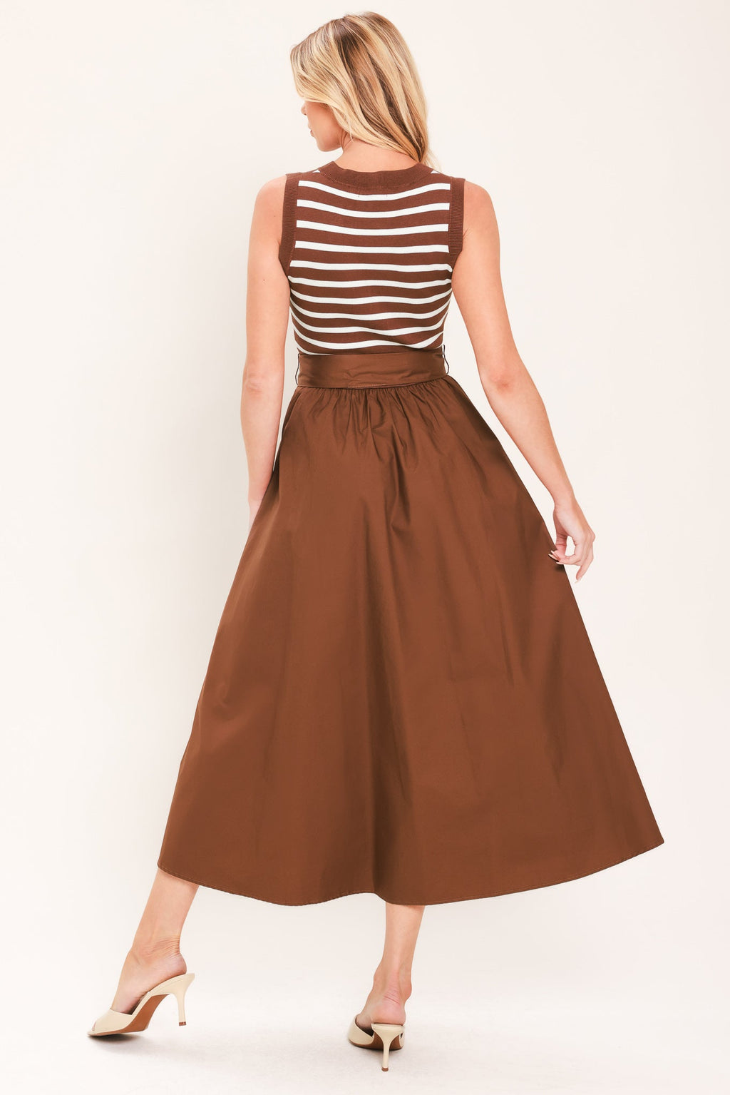 Espresso Sailor Sweater Midi Dress