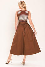 Espresso Sailor Sweater Midi Dress