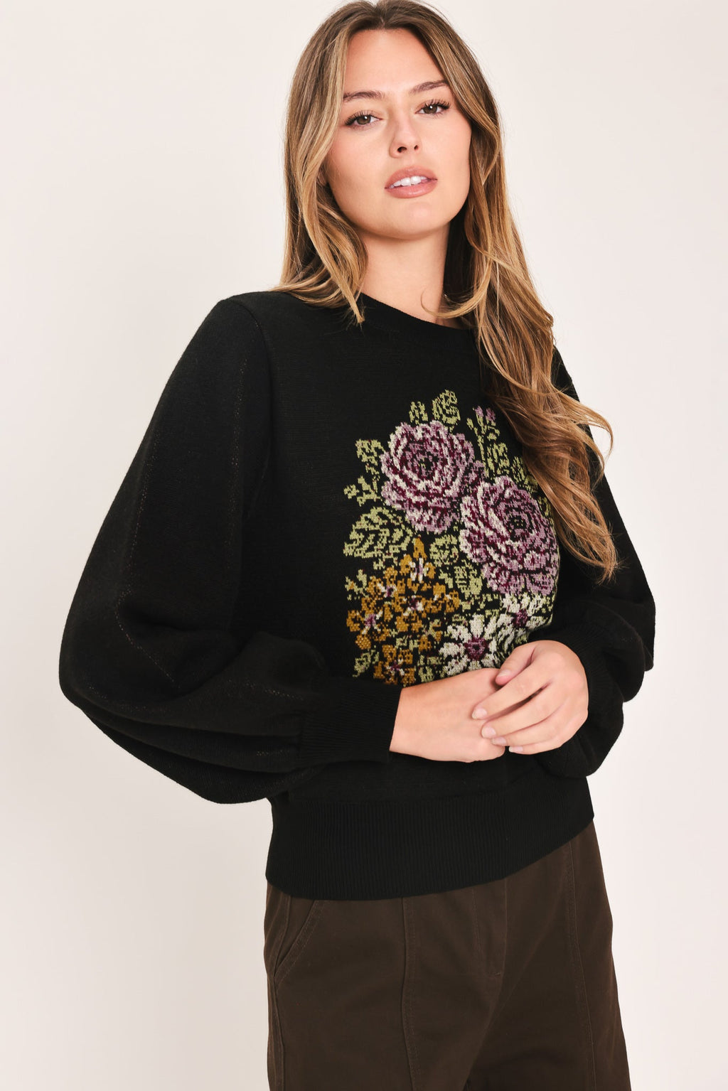 Cozy All Day Balloon-Sleeve Sweater