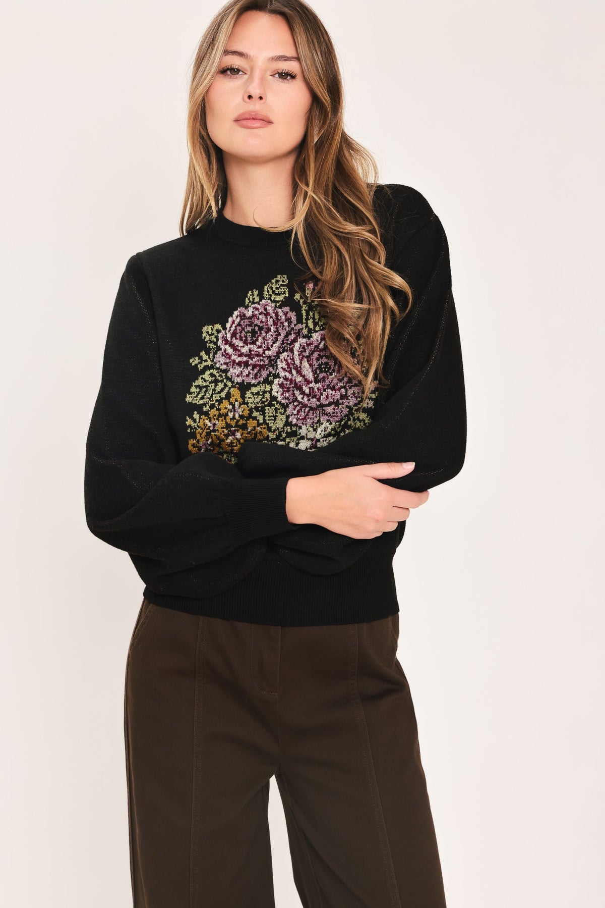 Cozy All Day Balloon-Sleeve Sweater
