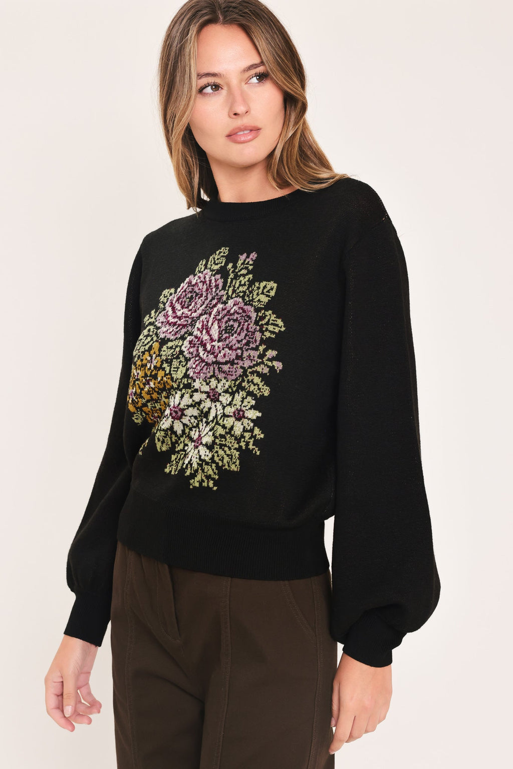 Cozy All Day Balloon-Sleeve Sweater