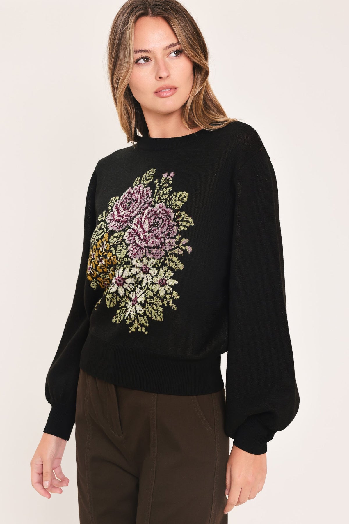 Cozy All Day Balloon-Sleeve Sweater