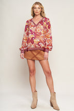 NEVER WANNA LEAVE WOVEN TOP
