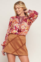 NEVER WANNA LEAVE WOVEN TOP