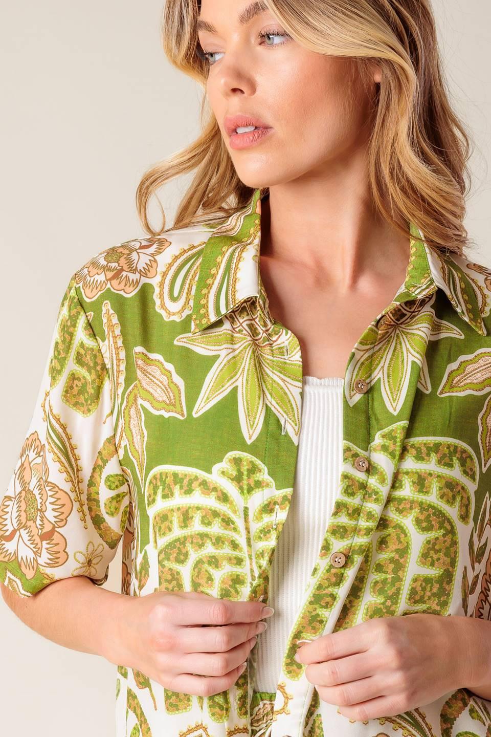 Distant Echoes Green Shirt