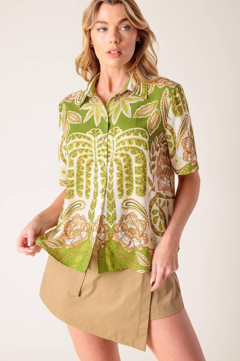 Distant Echoes Green Shirt