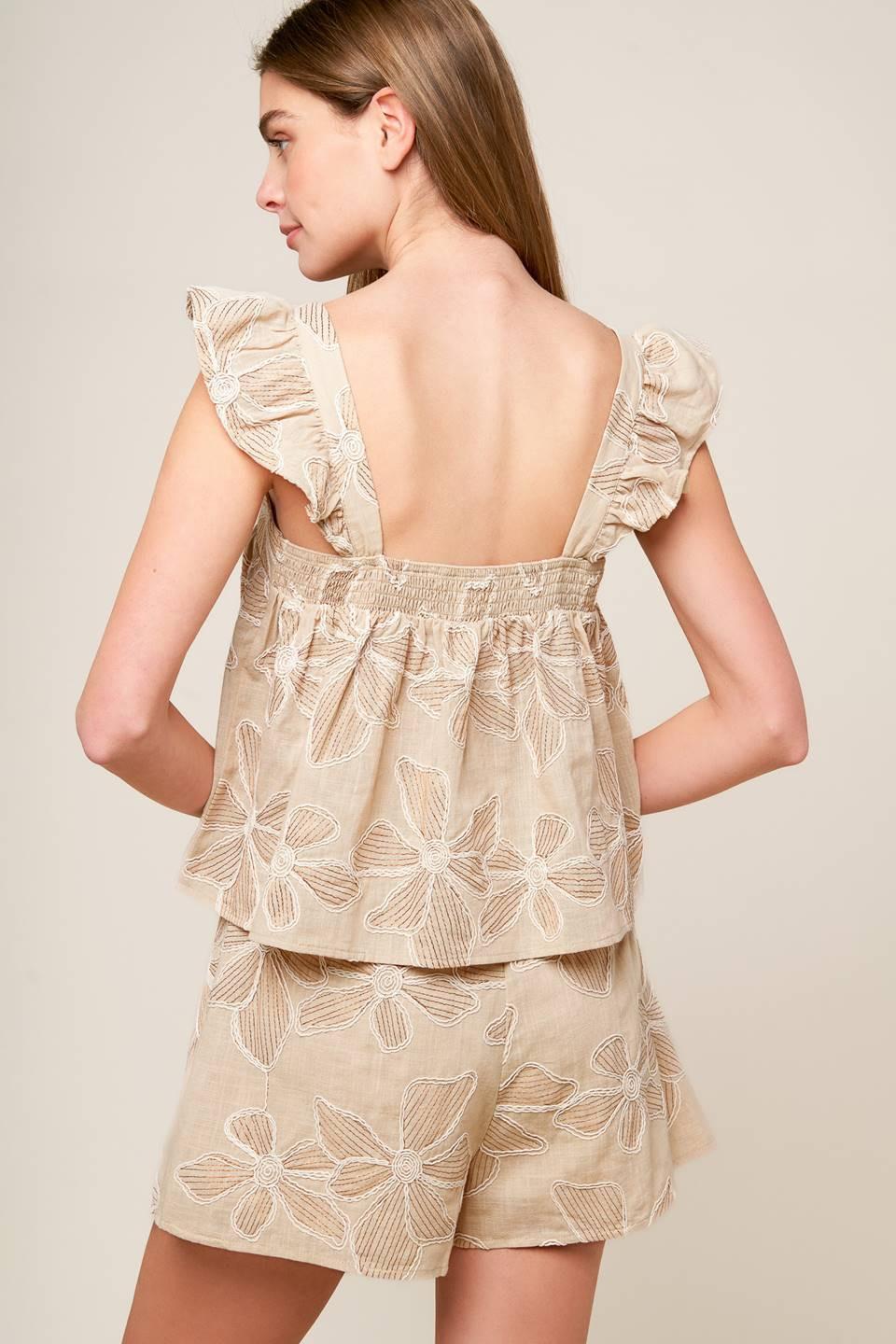 Darcy Dream Woven Top And Shorts Set
