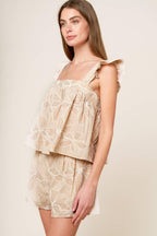 Darcy Dream Woven Top And Shorts Set