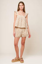 Darcy Dream Woven Top And Shorts Set