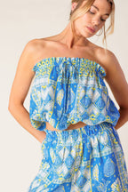 LET'S GET OUT OF TOWN WOVEN TOP AND PANT SET