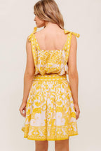 Twig Light Noir Woven Top and Skirt Set