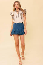 ON SECOND THOUGHT IVORY WOVEN TOP