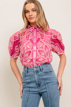 PRECIOUS HEART WOVEN TOP