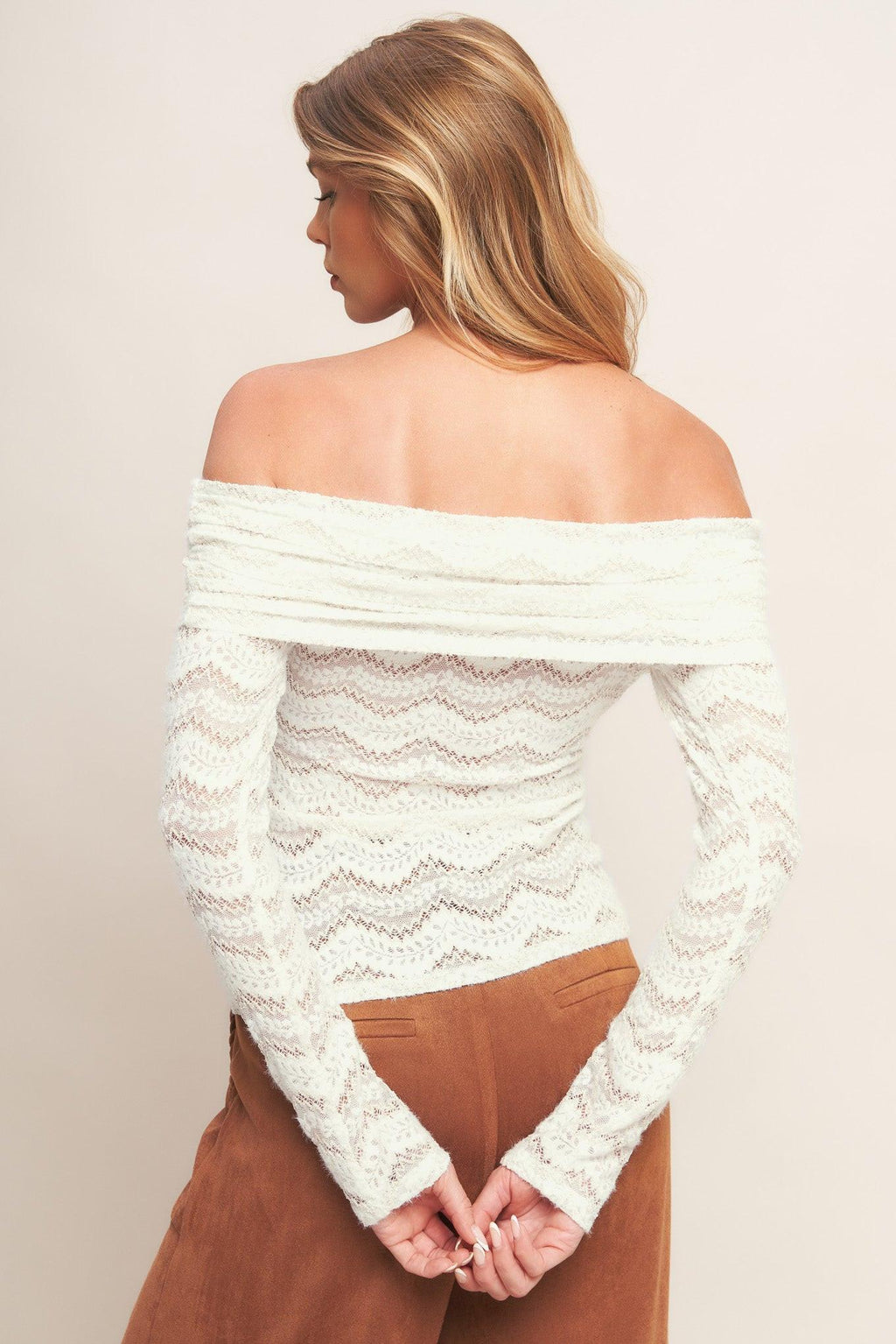 Angelic Sweetie Cream Woven Top