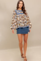 BOHEME MEADOW WOVEN TOP