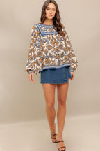 BOHEME MEADOW WOVEN TOP
