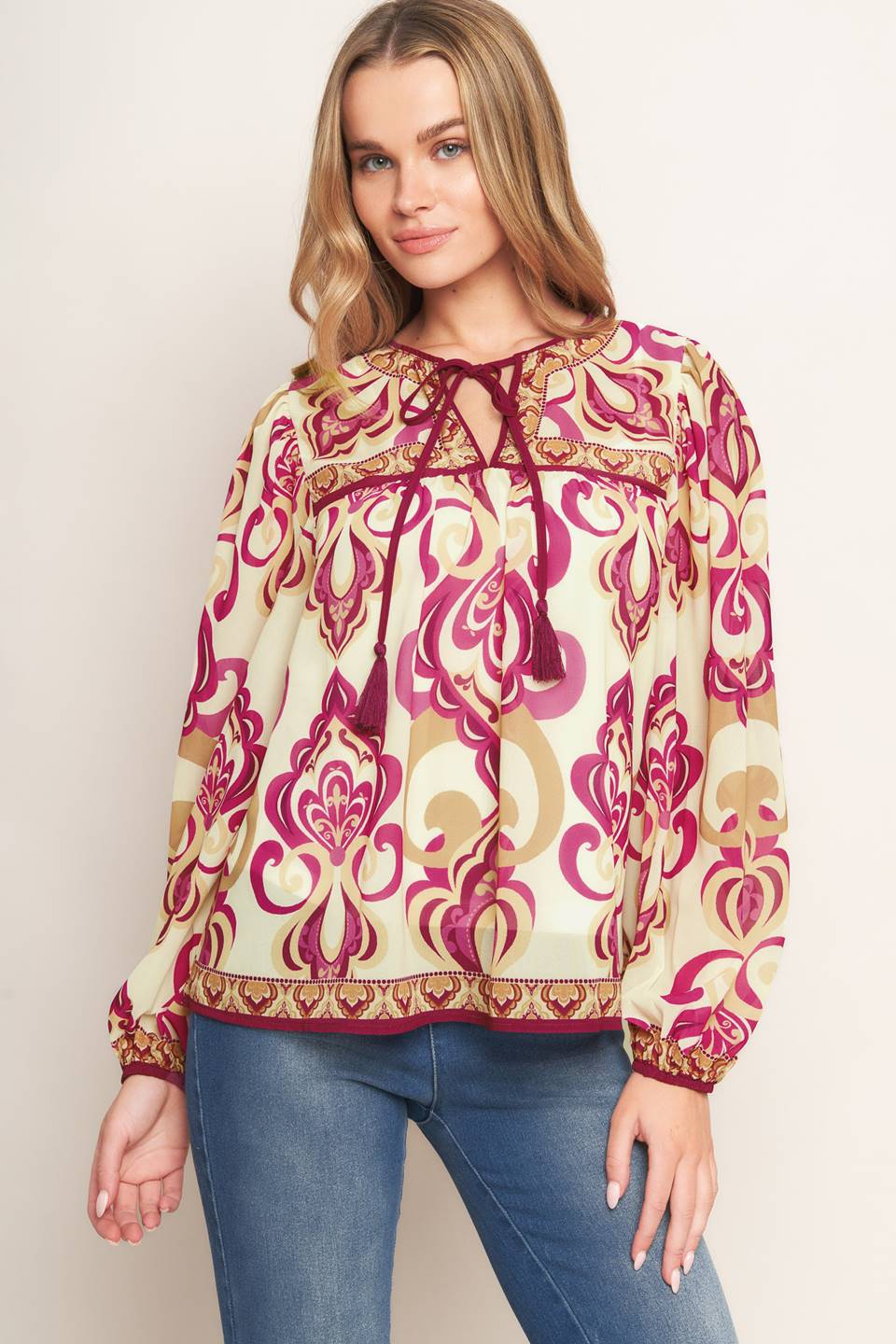 FUSION GROOVE WOVEN TOP