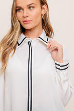 WANDER LEAF IVORY WOVEN TOP