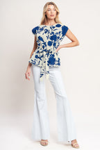 LOVE GROWS HERE WOVEN TOP