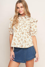 Sweet Terracotta Woven Top
