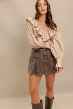 COUTURE CODE WOVEN TOP