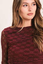 Modern Function Stretch Knit Lace Top