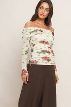 CREAM & BLOOM DELIGHT POWER MESH TOP