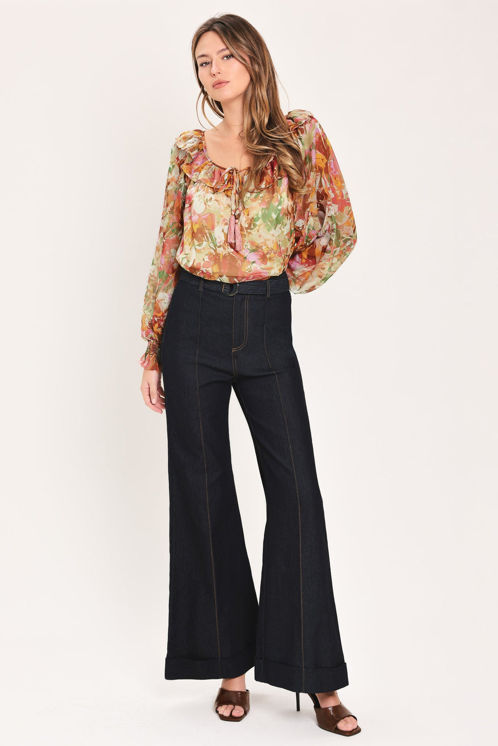 Soft Floral Rust Top