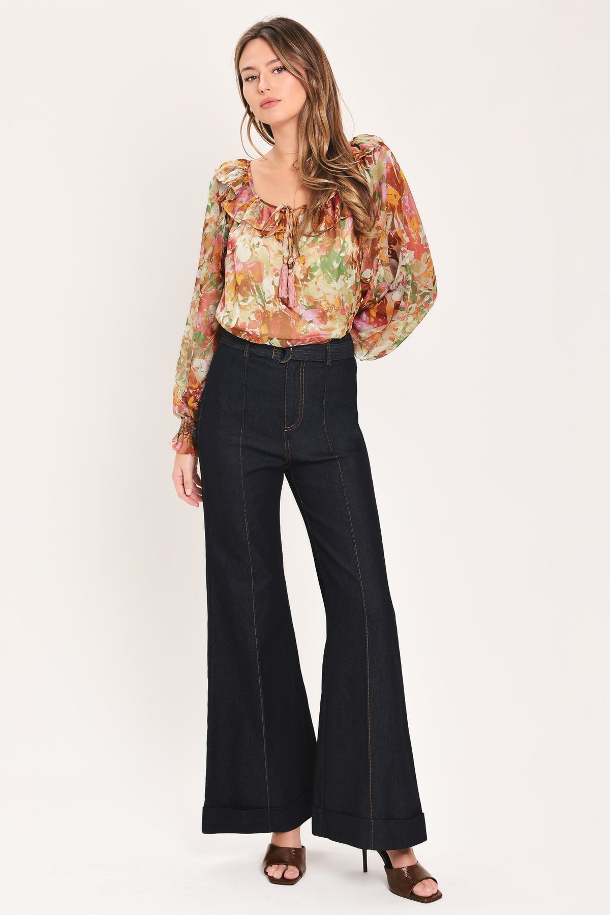 Soft Floral Rust Top
