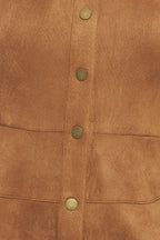 Refined Impression Faux Suede Peplum Top