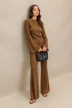 FLARE TOUCH SOLID TUNIC TOP