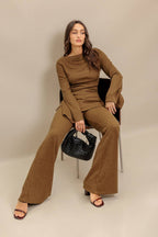 FLARE TOUCH SOLID TUNIC TOP