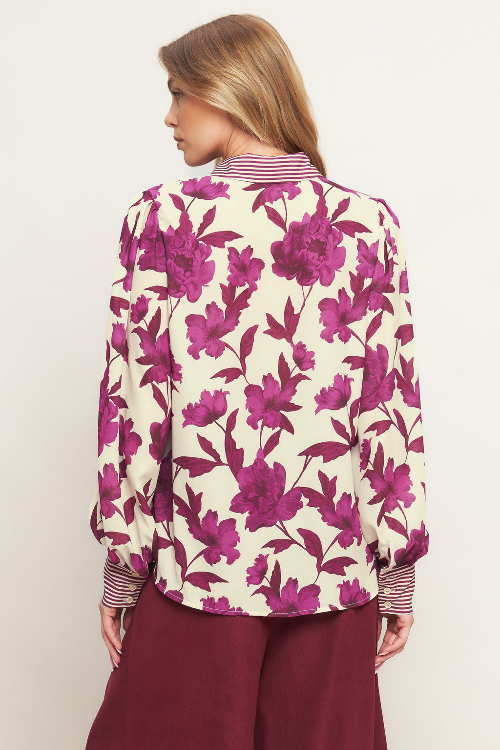 SWEET BOTANICAL CHARM WOVEN TOP