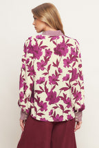 SWEET BOTANICAL CHARM WOVEN TOP