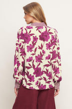 SWEET BOTANICAL CHARM WOVEN TOP