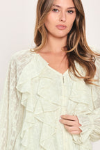 Milk & Moonlight Ruffled Blouse