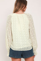 Milk & Moonlight Ruffled Blouse