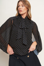 Midnight Dot Chic Top