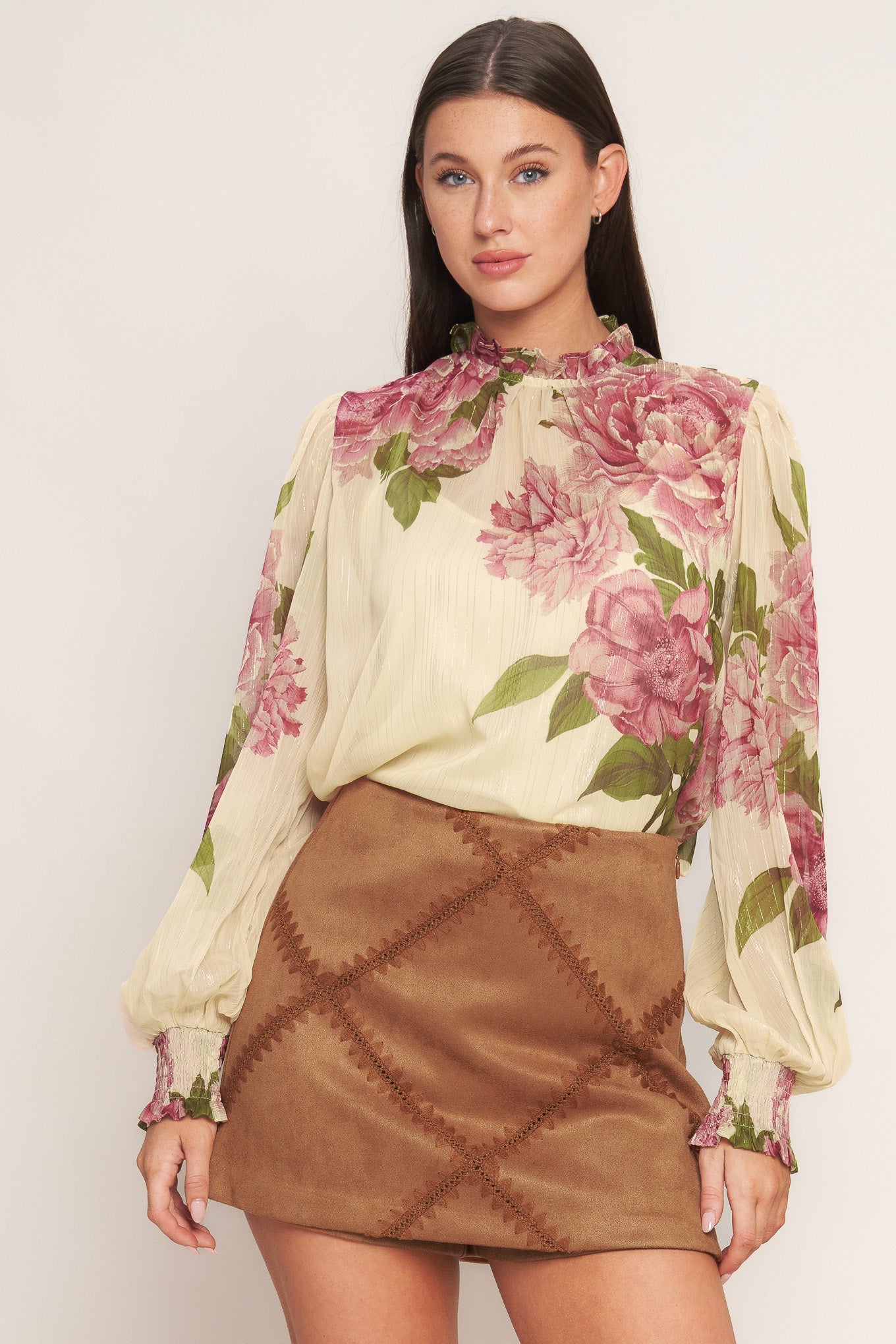 ROMANTIC HERITAGE WOVEN TOP