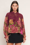 FLORA ROMANTICA WOVEN TOP