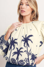Boho Constellation Woven Top