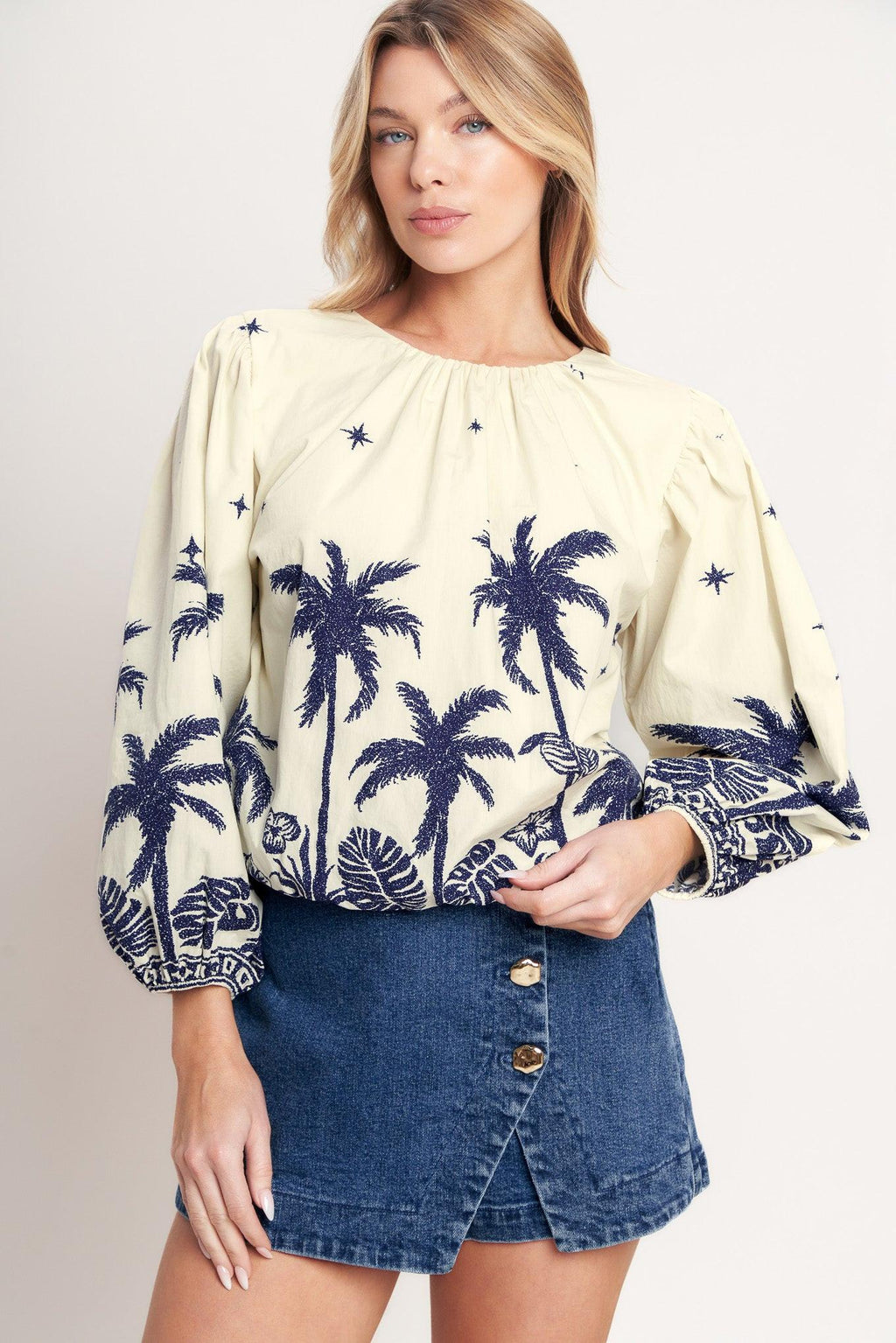 Boho Constellation Woven Top