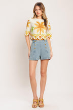 Vintage Island Crop Top