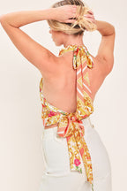 Luxe Love Story Woven Crop Top
