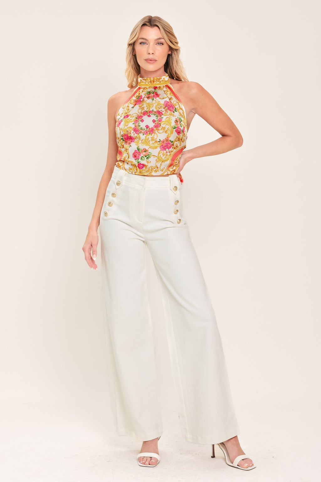 Luxe Love Story Woven Crop Top