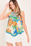 Tropic Fever Woven Scarf Top
