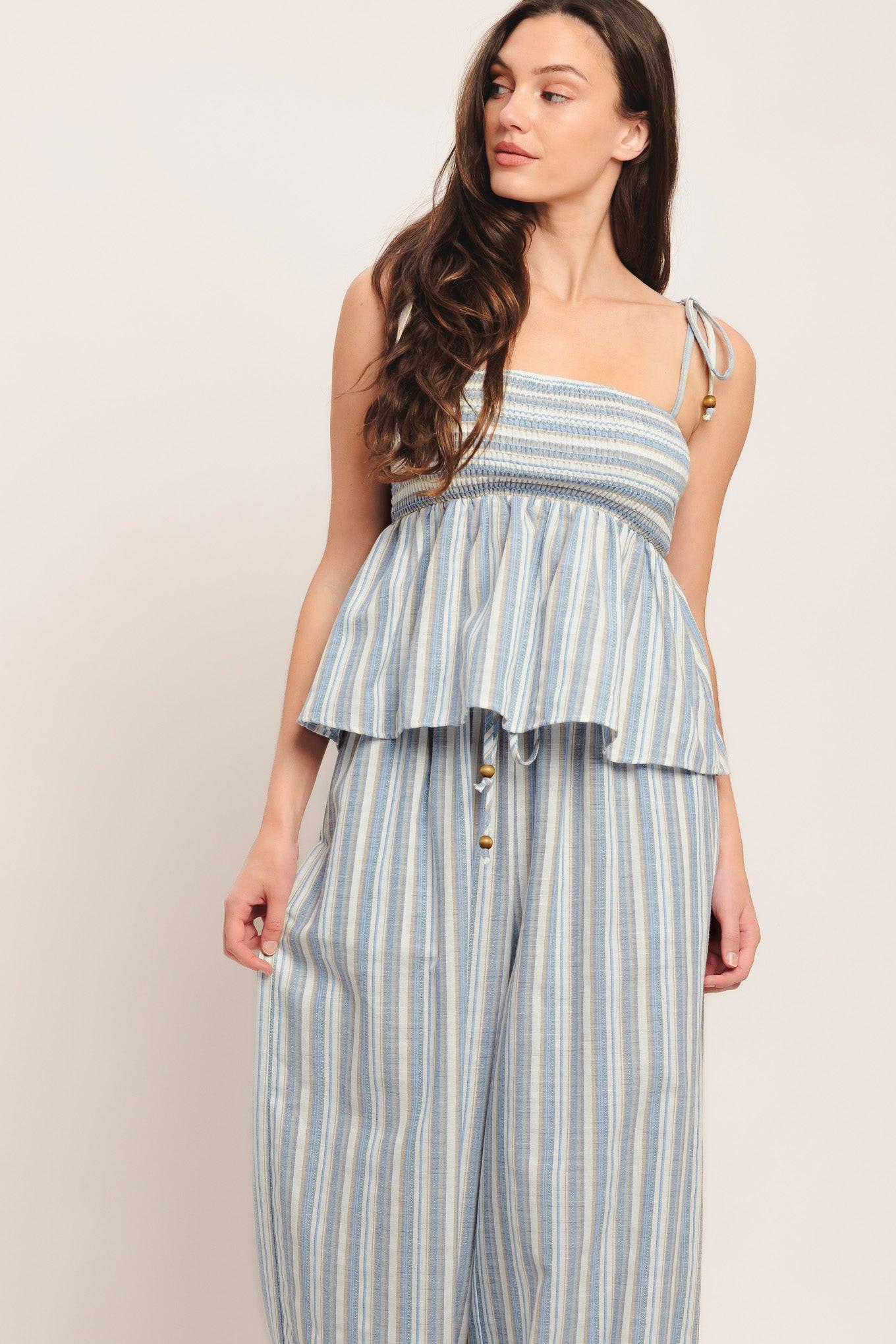 Coastal Day Stripe Woven Top